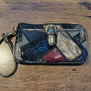 Maxx New York Leather Patchwork Wristlet